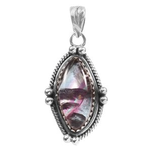 Fluorite 1.25" 925 Sterling Silver Pendant (RS101-73)