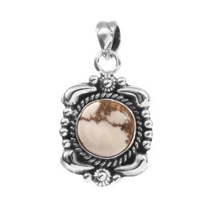 Wild Horse Jasper 1" 925 Sterling Silver Pendant (RS101-54)