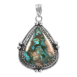 Shattuckite 1.5" 925 Sterling Silver Pendant (RS101-69)