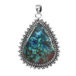 Shattuckite 1.5" 925 Sterling Silver Pendant (RS17-485)