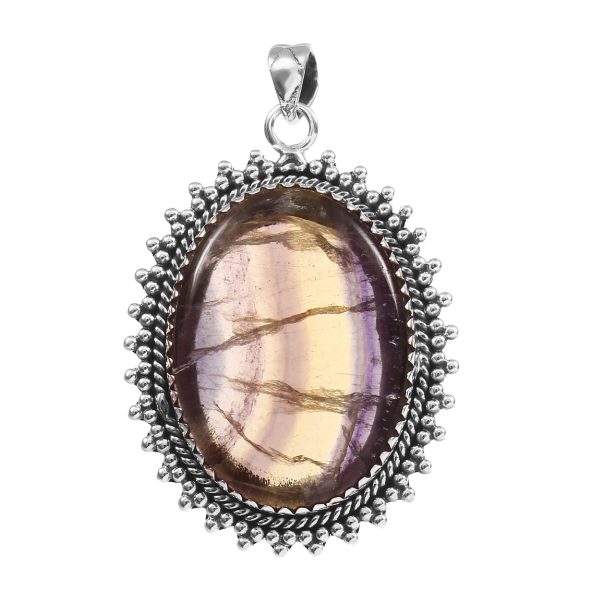 Fluorite 1.7" 925 Sterling Silver Pendant (RS17-480)