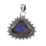 Labradorite 1" 925 Sterling Silver Pendant (RS17-478)