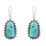 Mohave Turquoise 1.25" 925 Sterling Silver Earring (REXT73-268)