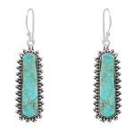 Mohave Turquoise 1.5" 925 Sterling Silver Earring (REXT73-269)