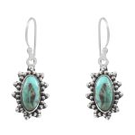 Mohave Turquoise 1.25" 925 Sterling Silver Earring (REXT73-274)