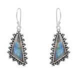 Labradorite 1.25" 925 Sterling Silver Earring (REXT73-286)