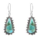 Mohave Turquoise 1.25" 925 Sterling Silver Earring (REXT73-278)