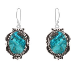 Peruvian Opal 1.5" 925 Sterling Silver Earring (REXT42-234)