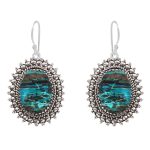 Peruvian Opal 1.5" 925 Sterling Silver Earring (REXT42-235)