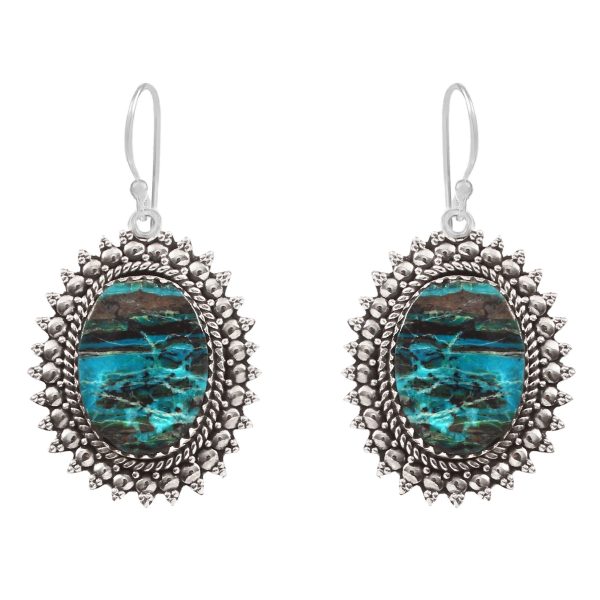 Peruvian Opal 1.5" 925 Sterling Silver Earring (REXT42-235)