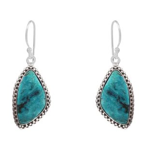 Peruvian Opal 1.5" 925 Sterling Silver Earring (REXT42-236)