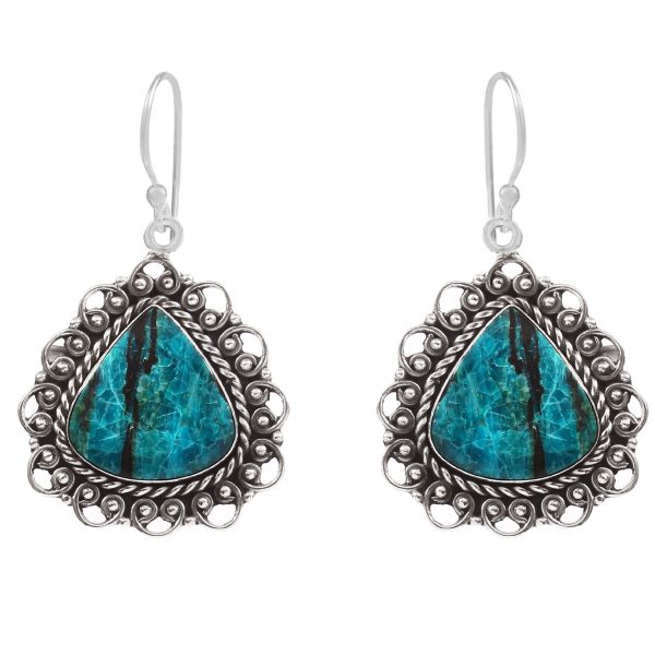 Peruvian Opal 1.5" 925 Sterling Silver Earring (REXT42-238)