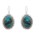 Peruvian Opal 1.5" 925 Sterling Silver Earring (REXT42-242)