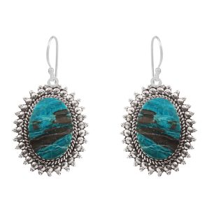 Peruvian Opal 1.5" 925 Sterling Silver Earring (REXT42-242)