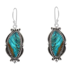 Peruvian Opal 1.75" 925 Sterling Silver Earring (REXT42-246)