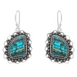 Peruvian Opal 1.5" 925 Sterling Silver Earring (REXT42-247)