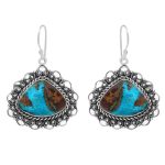 Peruvian Opal 1.5" 925 Sterling Silver Earring (REXT42-248)