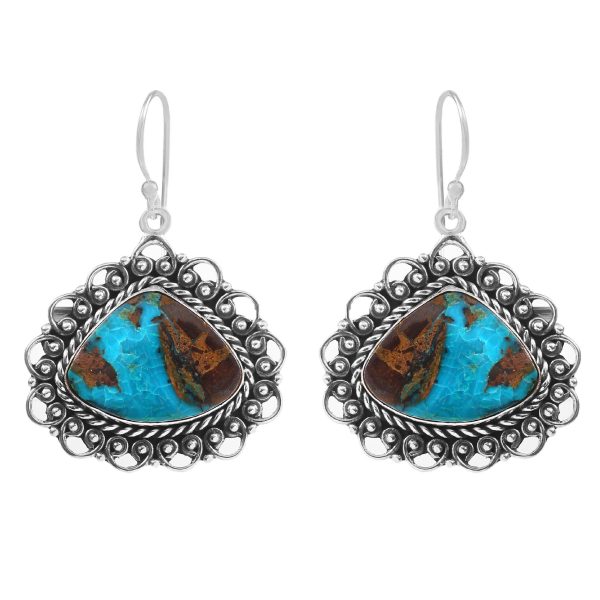 Peruvian Opal 1.5" 925 Sterling Silver Earring (REXT42-248)