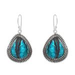 Peruvian Opal 1.5" 925 Sterling Silver Earring (REXT42-249)