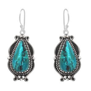 Peruvian Opal 1.25" 925 Sterling Silver Earring (REXT42-250)