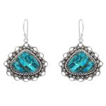 Peruvian Opal 1.25" 925 Sterling Silver Earring (REXT42-255)