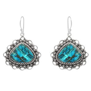 Peruvian Opal 1.25" 925 Sterling Silver Earring (REXT42-255)