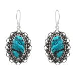 Peruvian Opal 1.5" 925 Sterling Silver Earring (REXT42-257)