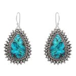 Peruvian Opal 1.5" 925 Sterling Silver Earring (REXT42-258)