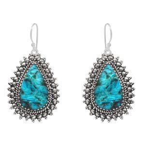 Peruvian Opal 1.5" 925 Sterling Silver Earring (REXT42-258)