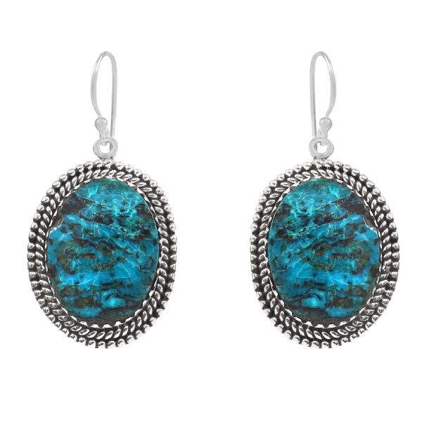 Peruvian Opal 1.5" 925 Sterling Silver Earring (REXT42-259)