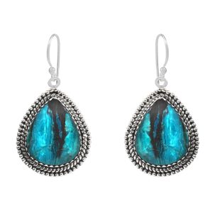 Peruvian Opal 1.5" 925 Sterling Silver Earring (REXT42-260)