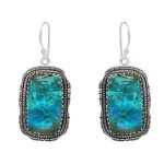 Peruvian Opal 1.5" 925 Sterling Silver Earring (REXT42-261)
