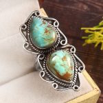Kingman Turquoise Size US 9 925 Sterling Silver Ring (REXT49-325)