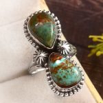 Kingman Turquoise Size US 9 925 Sterling Silver Ring (RS71-104)