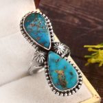 Kingman Turquoise Size US 9 925 Sterling Silver Ring (RS71-105)