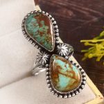 Kingman Turquoise Size US 9 925 Sterling Silver Ring (RS71-106)