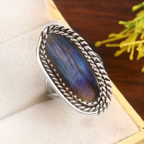 Labradorite Size US 7 925 Sterling Silver Ring (RS7-30)