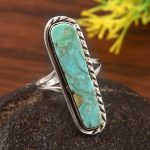 Mohave Turquoise Size US 6  925 Sterling Silver Ring (RSEXT65-38)