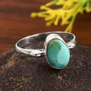 Mohave Turquoise Size US 10 925 Sterling Silver Ring (RSEXT65-60)