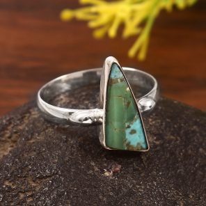 Mohave Turquoise Size US 9 925 Sterling Silver Ring (RSEXT65-58)