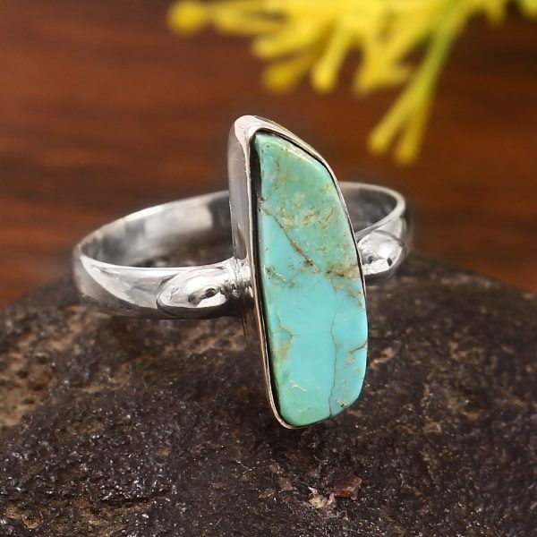 Mohave Turquoise Size US 7 925 Sterling Silver Ring (RSEXT65-44)