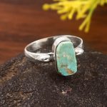 Mohave Turquoise Size US 6  925 Sterling Silver Ring (RSEXT65-40)