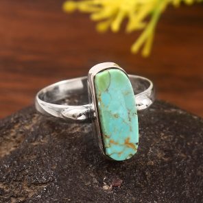 Mohave Turquoise Size US 7 925 Sterling Silver Ring (RSEXT65-47)