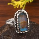 Purple Labradorite Size US 9  925 Sterling Silver Ring (RSEXT65-68)