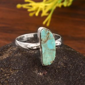Mohave Turquoise Size US 8 925 Sterling Silver Ring (RSEXT65-55)