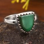 Malachite Size US 6 925 Sterling Silver Ring (RSEXT65-84)
