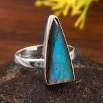 Purple Labradorite Size US 6 925 Sterling Silver Ring (RSEXT65-71)