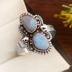 Australian Opal Size US 10 925 Sterling Silver Ring (REXT95-148)