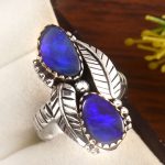 Australian Opal Size US 9 925 Sterling Silver Ring (REXT95-139)
