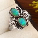 Australian Opal Size US 7 925 Sterling Silver Ring (REXT95-76)